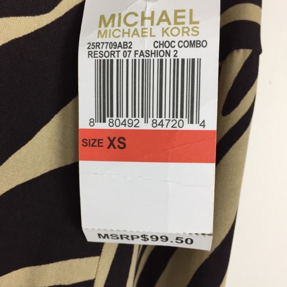 Michael Michael Kors Animal Print Skirt Brown XS - Picture 5 of 7
